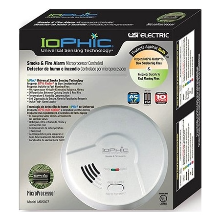 Universal Security Instruments IOPHIC SMOKE DETECTOR 120V MDS107